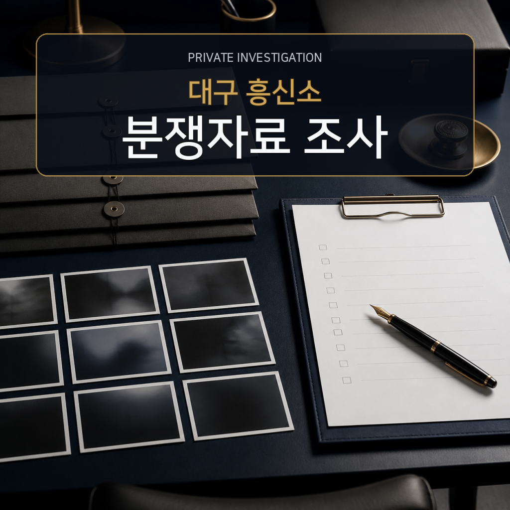 대구 분쟁자료 조사 전문 흥신소
